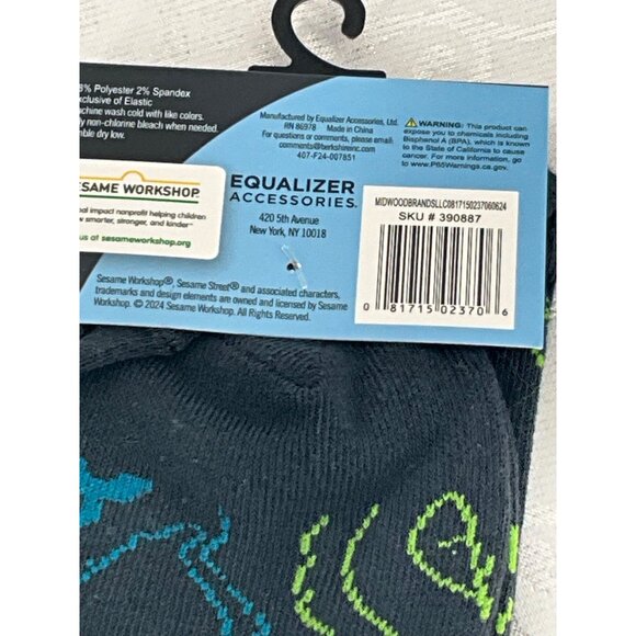 Sesame‎ Street Men's Crew Socks Set/2 pr Size 9-13 Includes Oscar & Elmo - Picture 6 of 6